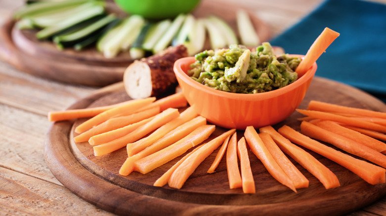 Baby Carrots and Guacamole